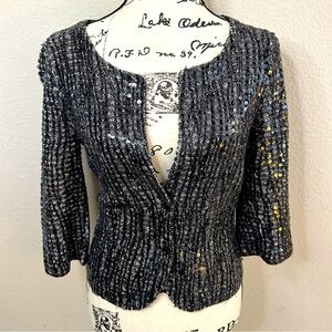 IISLI Sequin 3/4 Sleeve Cardigan